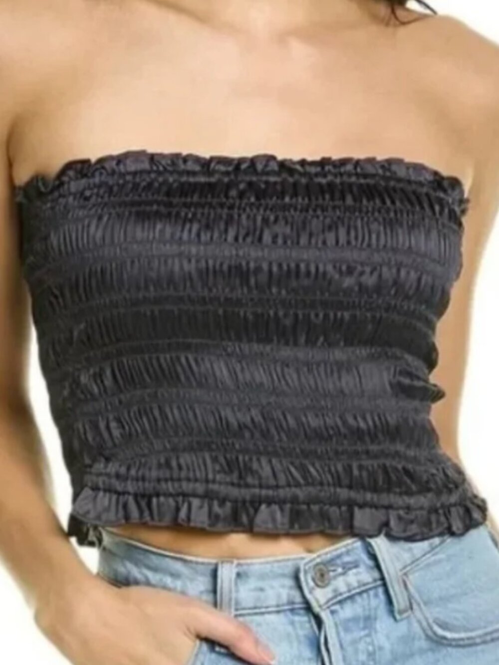 NWT Free People Intimately Be Right Back Smocked Tube Top Medium